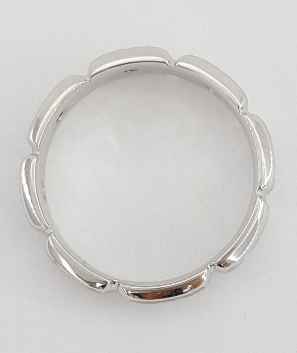 Men's 14k White Gold 0.32 ct Round Cut Diamond Eternity Wedding Band Ring 6 mm