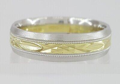Platinum & 18K Yellow Gold Comfort Fit Men's Wedding Anniversary Band 5.8 mm
