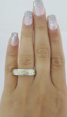 Platinum & 18K Yellow Gold Comfort Fit Men's Wedding Anniversary Band 5.8 mm