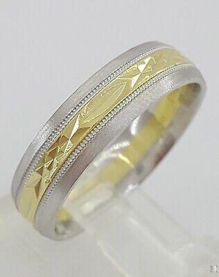 Platinum & 18K Yellow Gold Comfort Fit Men's Wedding Anniversary Band 5.8 mm
