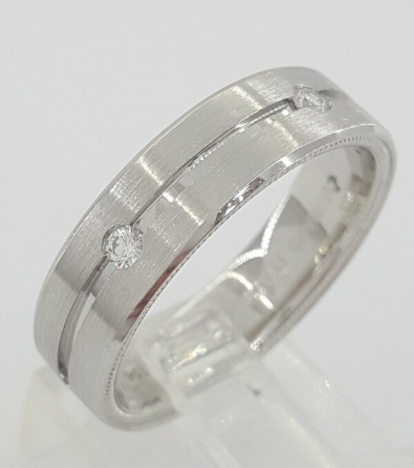 Verragio 0.25 ct Men's Platinum Diamond Wedding Band Ring 6mm 12.5 Grams Size 10