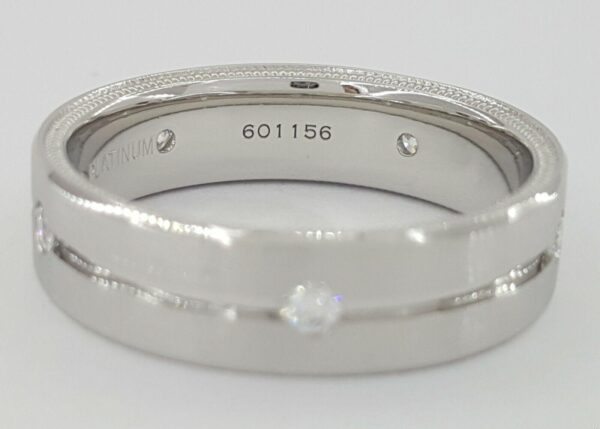 Verragio 0.25 ct Men's Platinum Diamond Wedding Band Ring 6mm 12.5 Grams Size 10