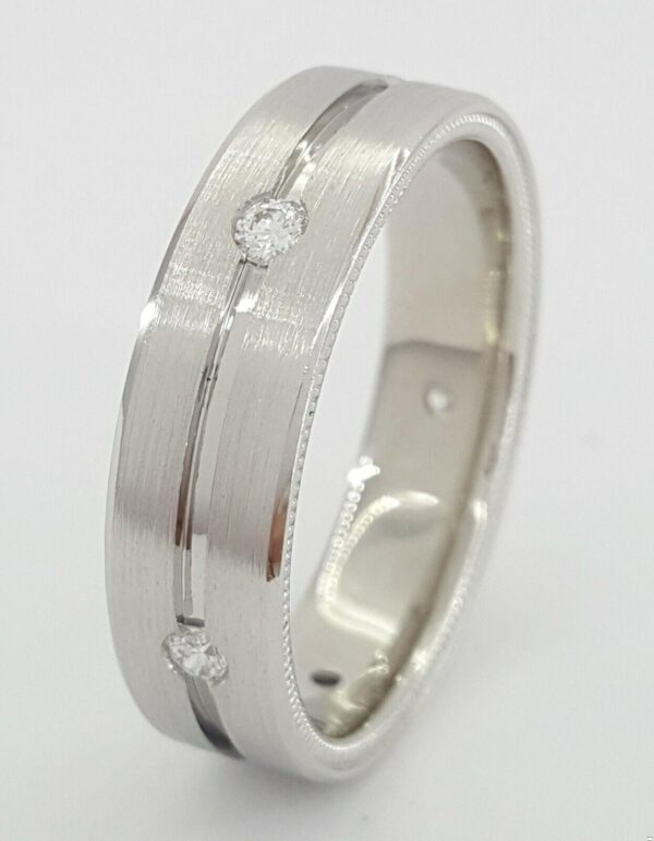 Verragio 0.25 ct Men's Platinum Diamond Wedding Band Ring 6mm 12.5 Grams Size 10