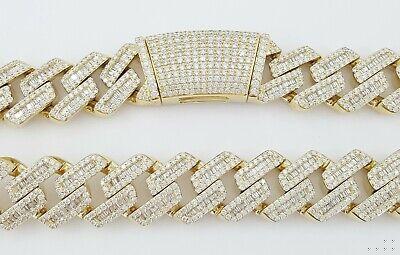 Cuban Chain Diamond 29.28 ct 14K Yellow Gold 17.3 mm Necklace 347.8 Grams 22"