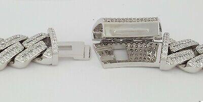 Cuban Chain Diamond 29.28 ct 14K White Gold 17.5 mm Necklace 345.7 Grams 22"