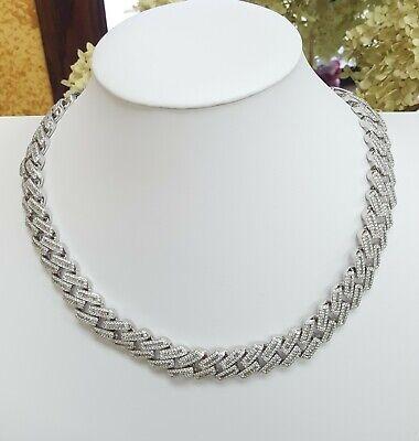 Cuban Chain Diamond 29.28 ct 14K White Gold 17.5 mm Necklace 345.7 Grams 22"