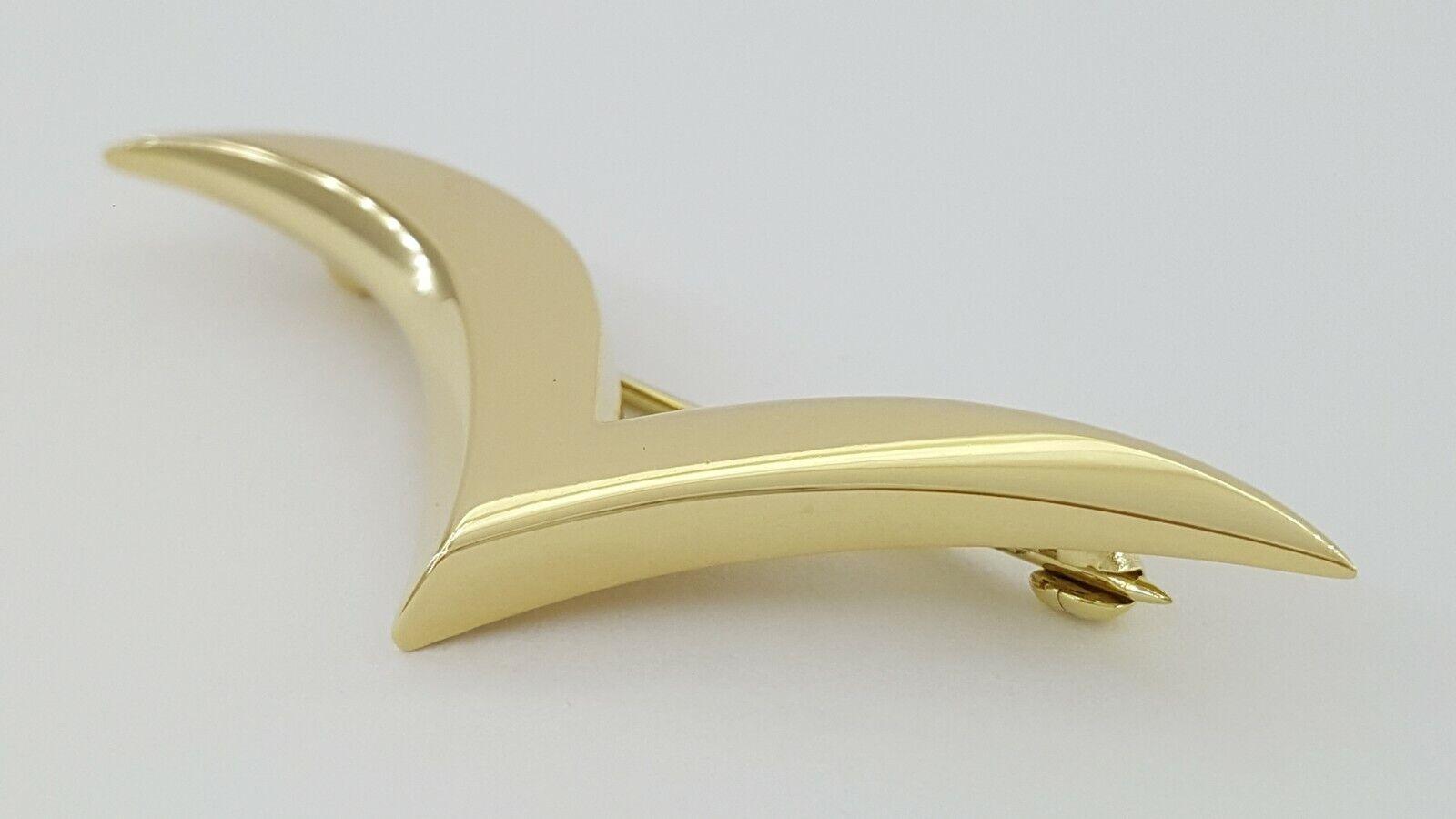 Tiffany & Co 1980s Vintage 18K Yellow Gold Seagull Brooch Brooch / Pin LARGE 2