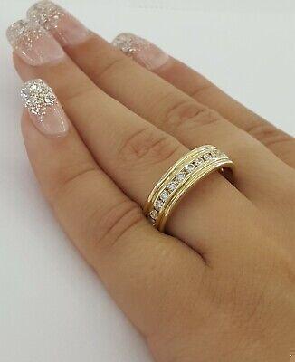 Round Cut Diamond Full Circle Eternity Ring 0.81 ct 14K Yellow Gold 6mm Sz 7.75