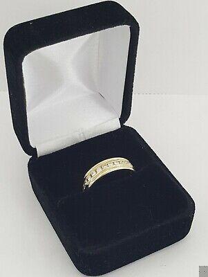 Round Cut Diamond Full Circle Eternity Ring 0.81 ct 14K Yellow Gold 6mm Sz 7.75