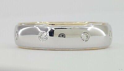 0.25 ct 14K 2-Tone White & Yellow Diamond Eternity Wedding Anniversary Band 6 mm