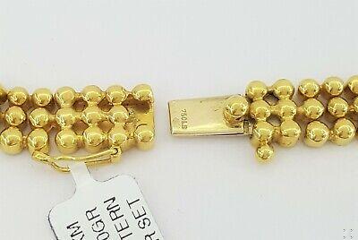 H.Stern 2.28 ct 18K Yellow Gold Double Heart Diamond Necklace & Earrings 79.4gm