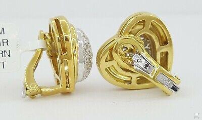 H.Stern 2.28 ct 18K Yellow Gold Double Heart Diamond Necklace & Earrings 79.4gm