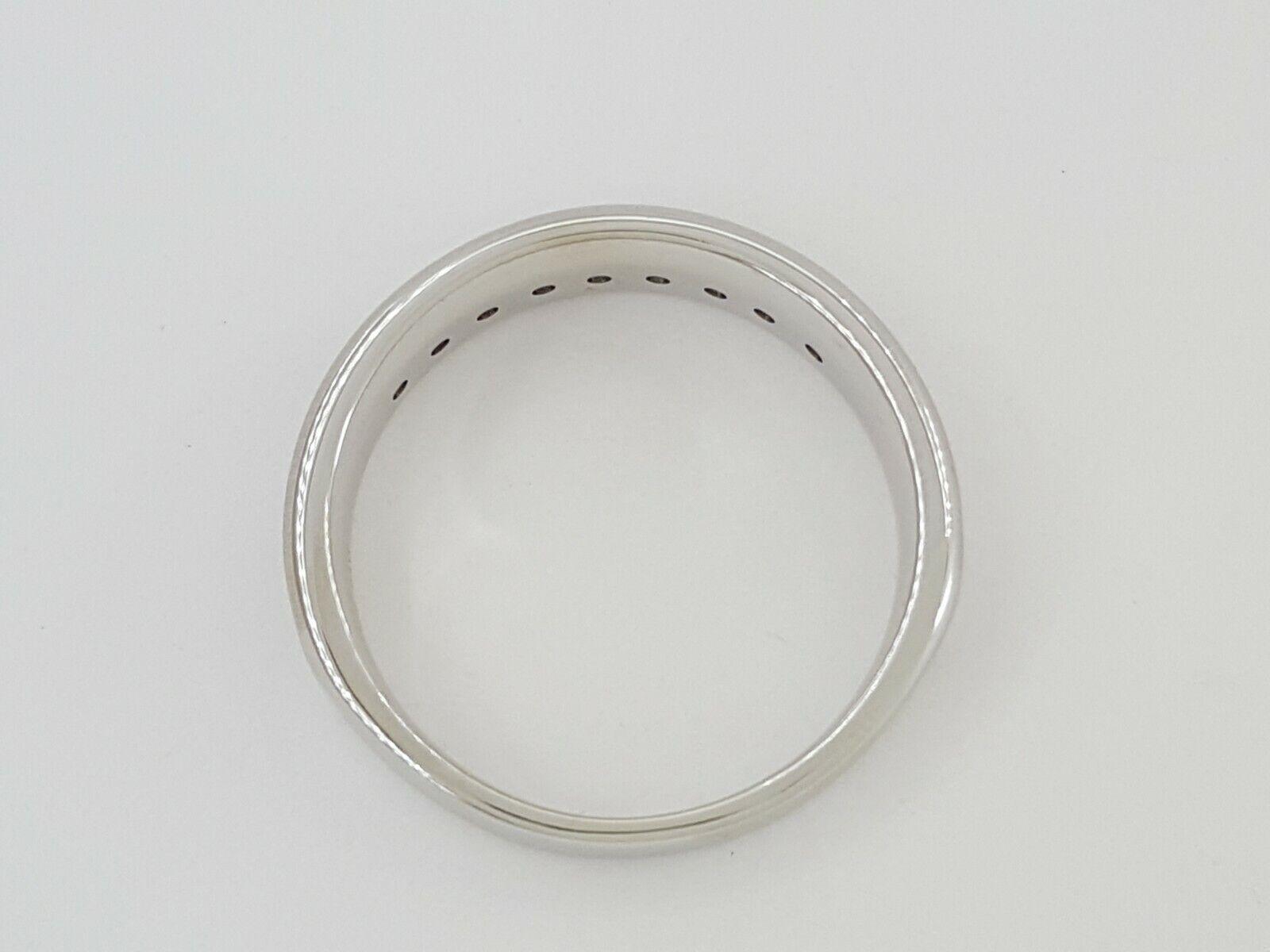 0.30 ct 14K White Gold Round Cut Diamond Channel Set Wedding Band Ring 6.3mm