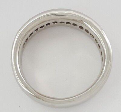 0.5 ct 14k White Gold Round Cut Diamond Wedding Band Ring 12.5 Grams 7 mm