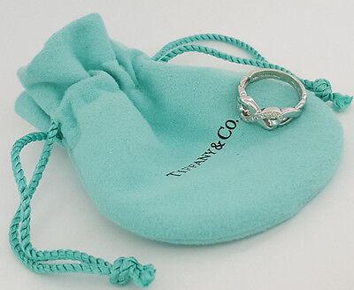 Tiffany & Co 18K Paloma Picasso Double Loving Heart 0.08 ct Round Diamond Ring