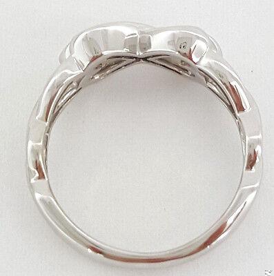 Tiffany & Co 18K Paloma Picasso Double Loving Heart 0.08 ct Round Diamond Ring