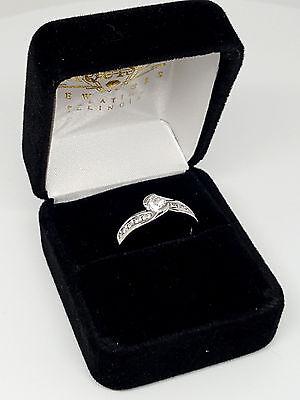 Round Brilliant Cut Diamond By-Pass Engagement Ring 0.60 ct 14k White Gold