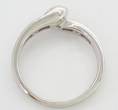 Round Brilliant Cut Diamond By-Pass Engagement Ring 0.60 ct 14k White Gold