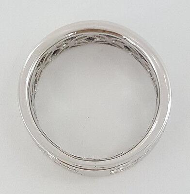 Two Row Round Diamond Channel Set 1 ct 14K White Gold Wedding Band / Ring 7.6mm