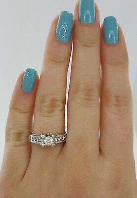 Round Brilliant Cut Diamond 0.97 ct 18K White Gold Engagement Ring