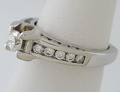 Round Brilliant Cut Diamond 0.97 ct 18K White Gold Engagement Ring