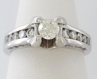 Round Brilliant Cut Diamond 0.97 ct 18K White Gold Engagement Ring