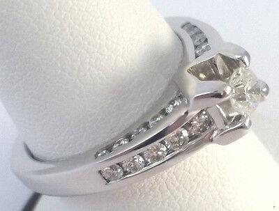 Round Brilliant Cut Diamond 0.97 ct 18K White Gold Engagement Ring