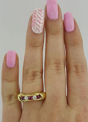 Ruby & Round Diamond Ring 0.50 ct 18K Yellow Gold