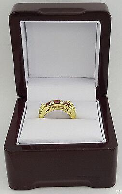 Ruby & Round Diamond Ring 0.50 ct 18K Yellow Gold