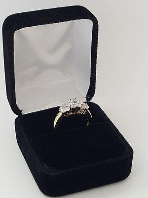 Round Cut Diamond Cluster Style Flower 1 ct 14K Yellow Gold Engagement Ring