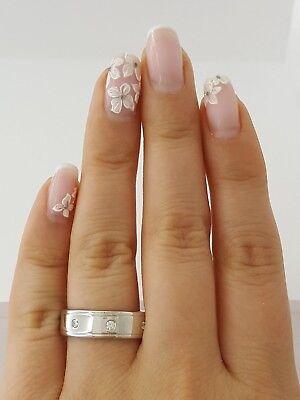 0.25 ct 14K White Gold Round Diamond Eternity Wedding Anniversary Band Ring 6 mm