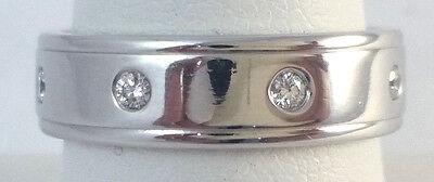 0.25 ct 14K White Gold Round Diamond Eternity Wedding Anniversary Band Ring 6 mm