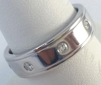 0.25 ct 14K White Gold Round Diamond Eternity Wedding Anniversary Band Ring 6 mm