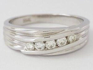 Round Cut Diamond Wedding Anniversary Band Ring 0.30 ct 14K White Gold