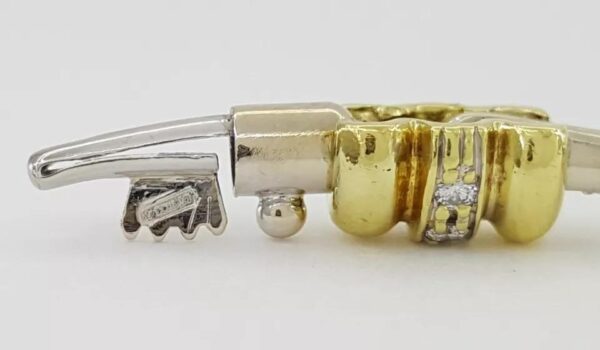Roberto Coin Round Diamond Link Bracelet 18k Yellow & White Gold 1 ct
