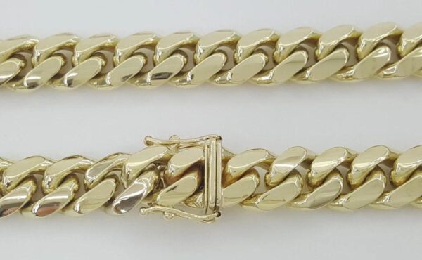 Yellow Gold Cuban Chain Necklace Solid 10K Yellow Gold 20" 119 Grams 9.2 mm Wide