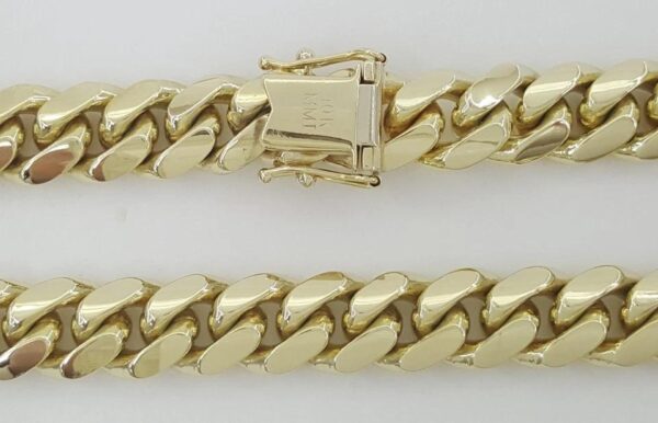Yellow Gold Cuban Chain Necklace Solid 10K Yellow Gold 20" 119 Grams 9.2 mm Wide