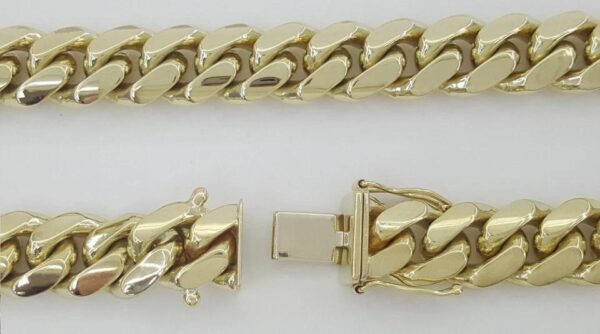 Yellow Gold Cuban Chain Necklace Solid 10K Yellow Gold 20" 119 Grams 9.2 mm Wide