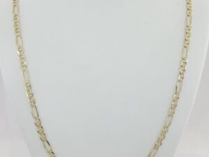 14K Yellow Gold Figaro Chain Necklace 25" Inches 18 Grams 5 mm Wide