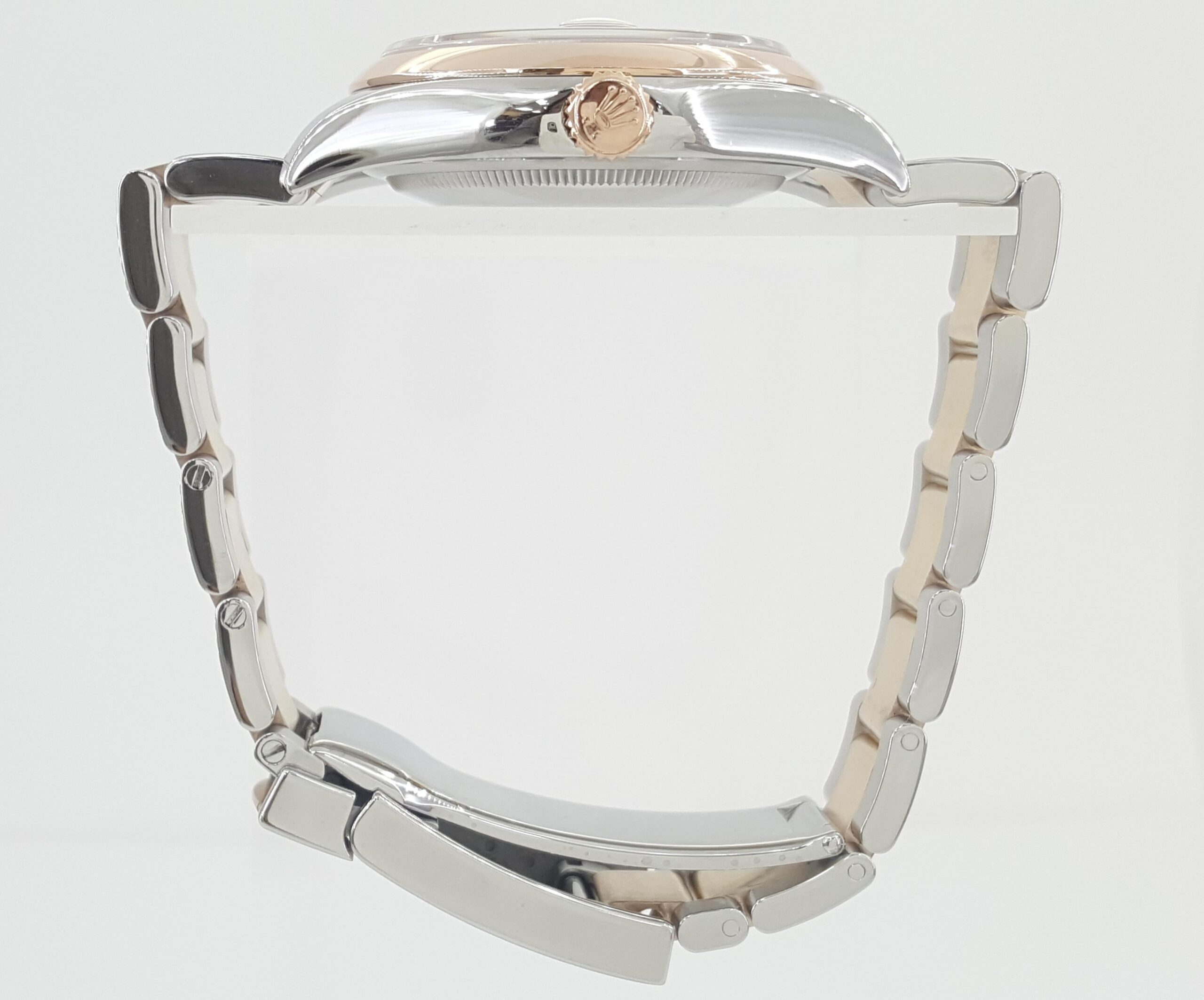 Rolex DateJust 116201 36 mm Factory Chocolate Floral Diamond Dial SS 18k Everose