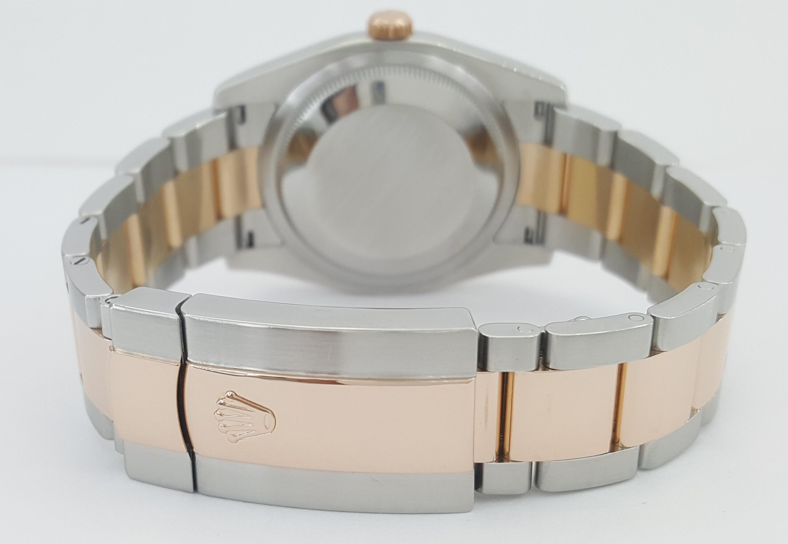 Rolex DateJust 116201 36 mm Factory Chocolate Floral Diamond Dial SS 18k Everose