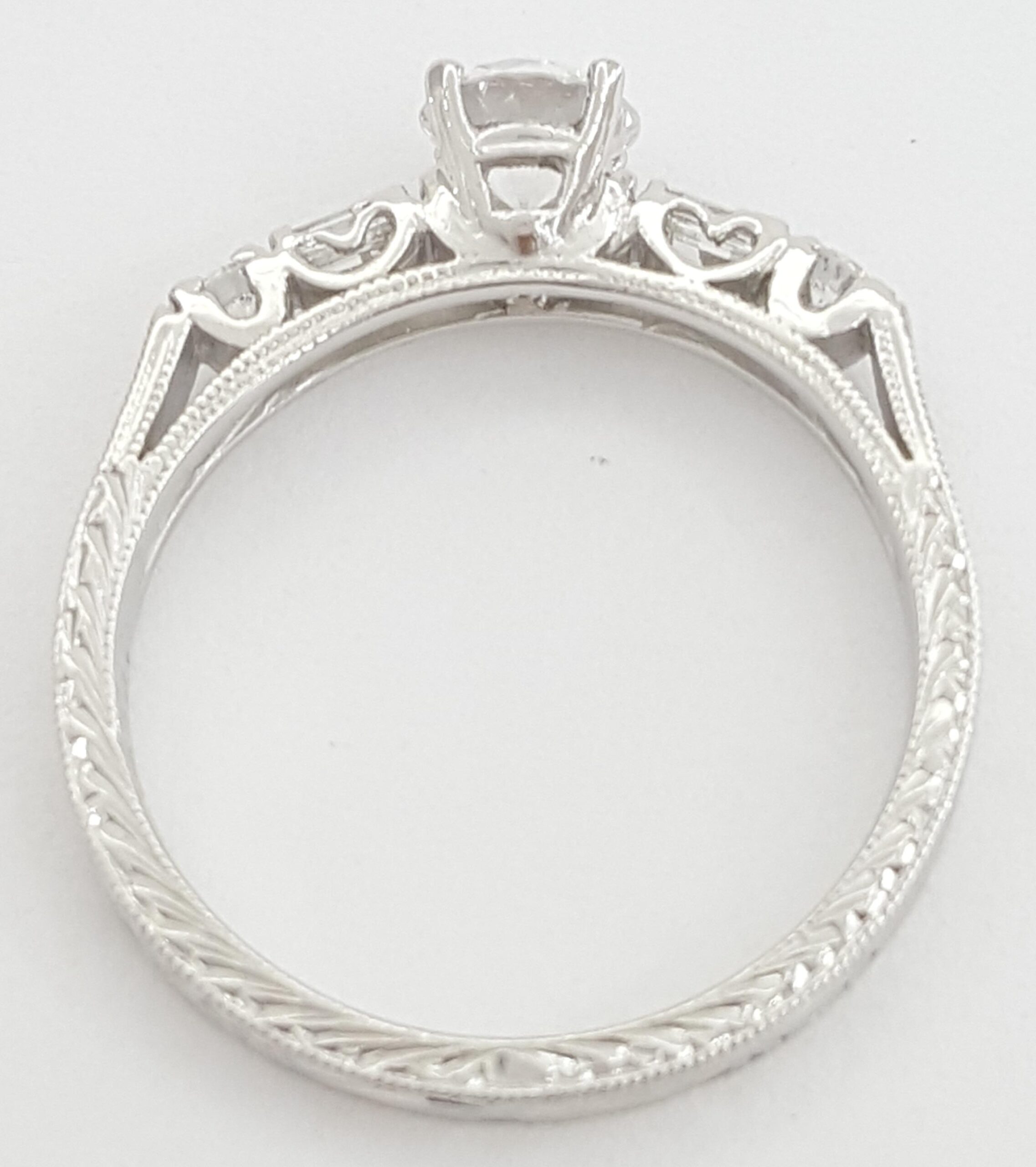 Tacori Crescent Platinum Semi-Mount Engagement Ring 0.15 ct Rtl $2,760