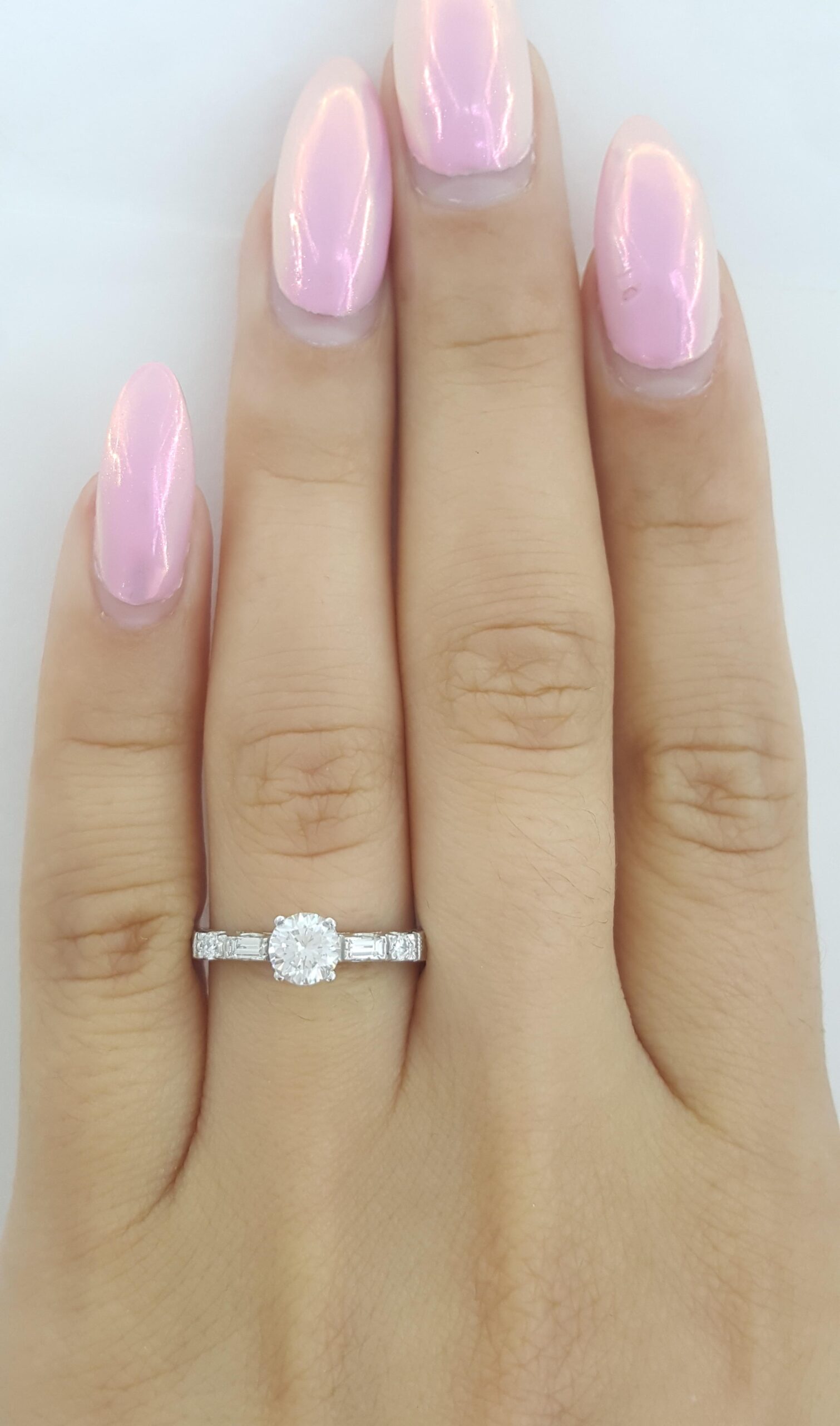 Tacori Crescent Platinum Semi-Mount Engagement Ring 0.15 ct Rtl $2,760