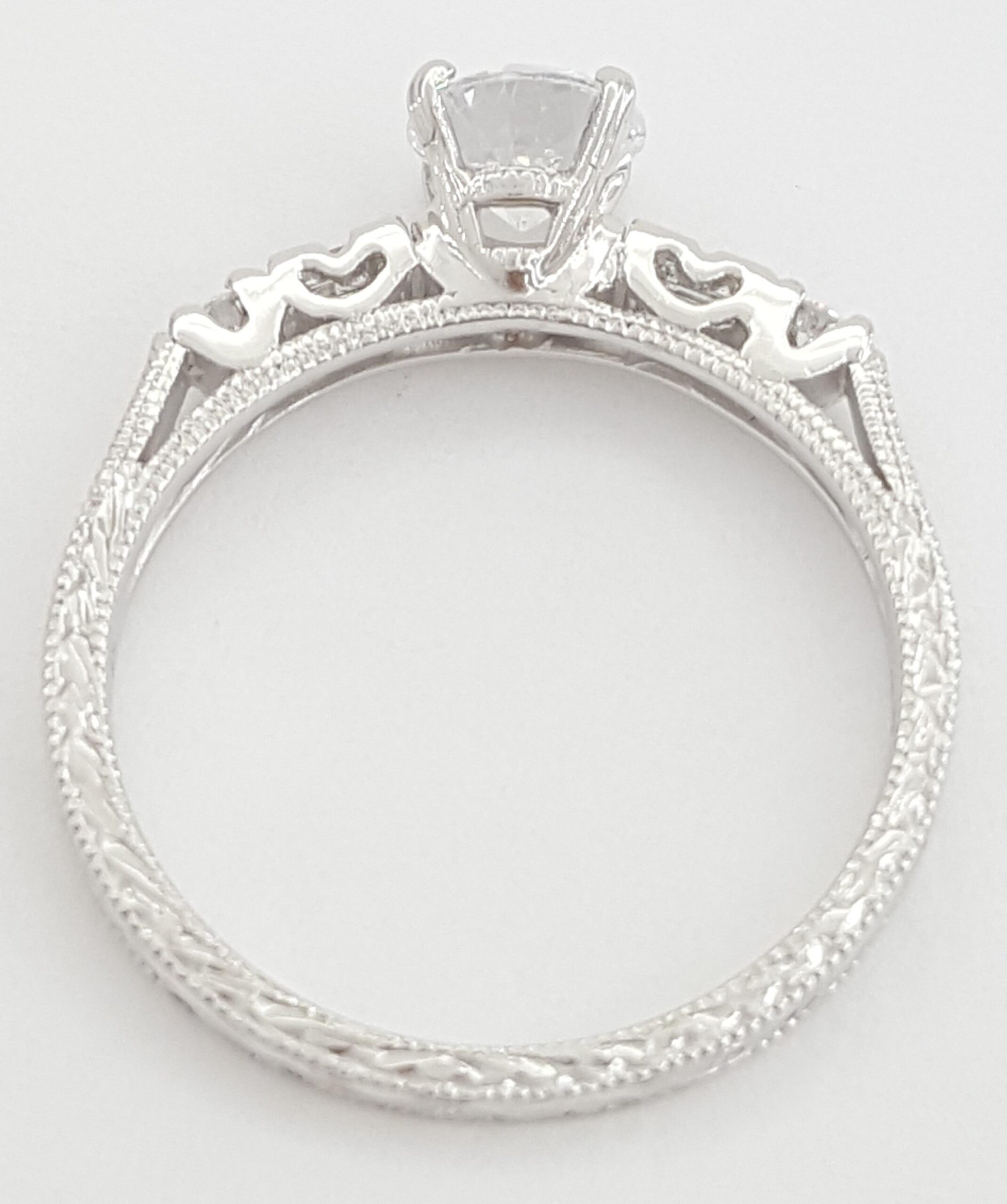 Tacori Crescent Platinum Semi-Mount Engagement Ring 0.15 ct Rtl $2,760