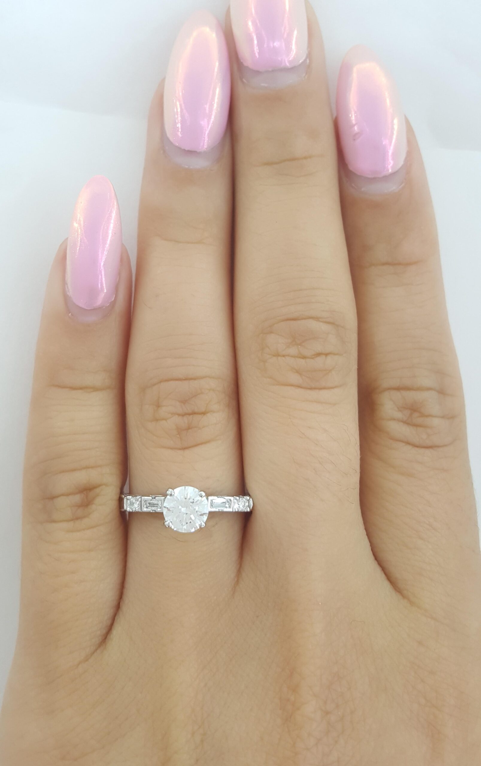 Tacori Crescent Platinum Semi-Mount Engagement Ring 0.15 ct Rtl $2,760