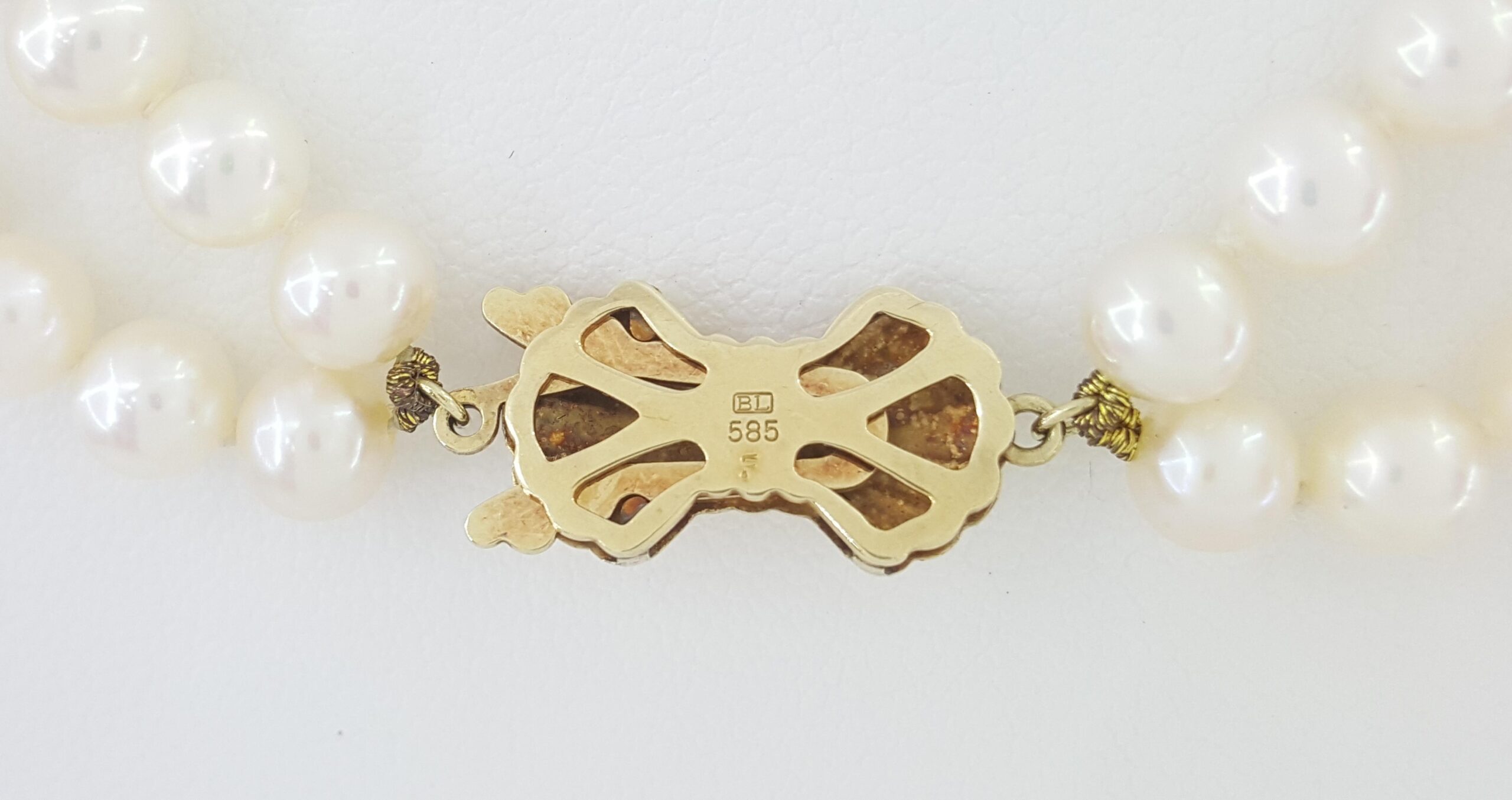 Blue Lagoon by Mikimoto Double Strand Akoya Pearl Necklace 14k Gold 6mm 17"