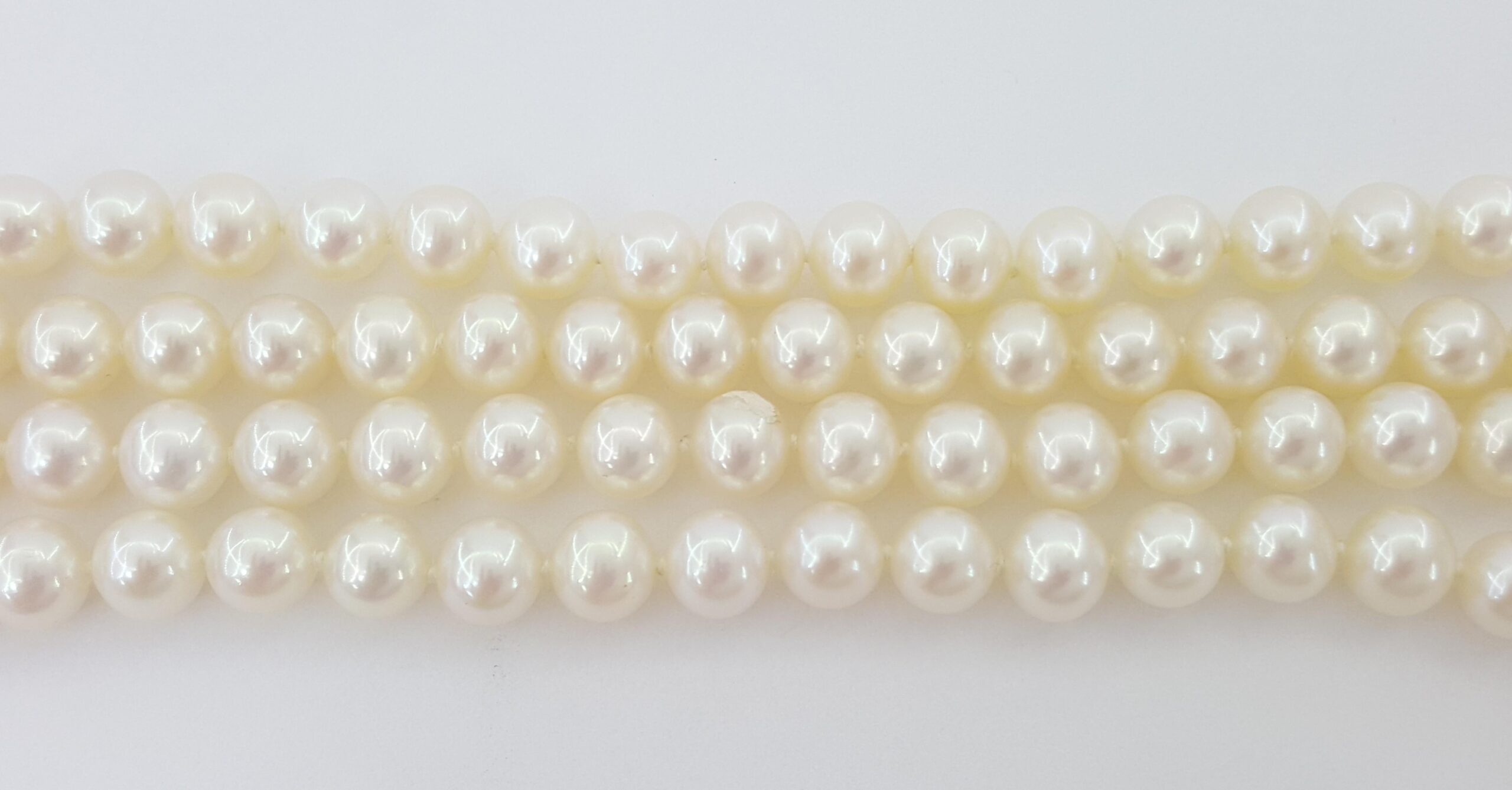 Blue Lagoon by Mikimoto Double Strand Akoya Pearl Necklace 14k Gold 6mm 17"