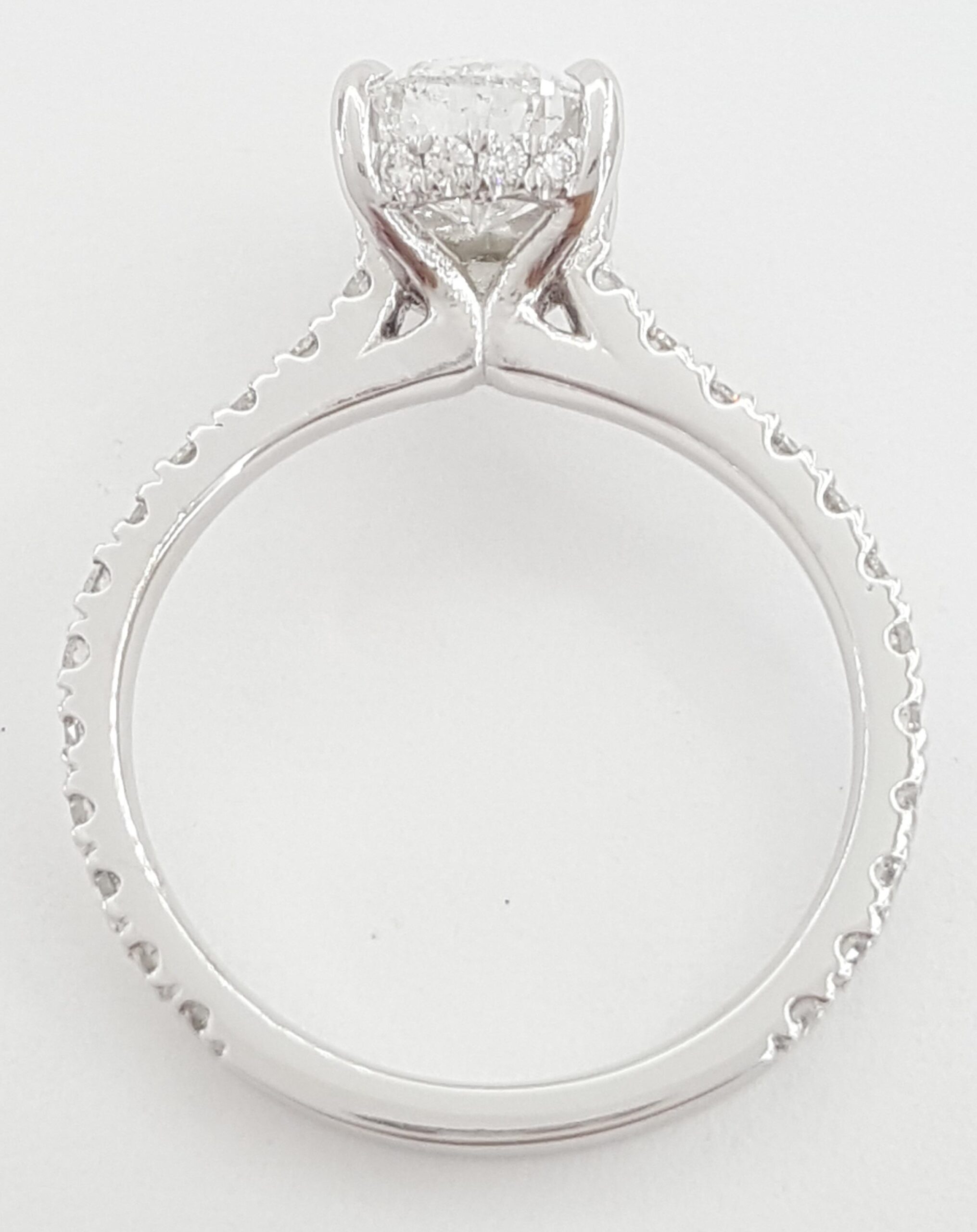 Pear Diamond Hidden Halo Engagement Ring Platinum 2.13 ct Rtl $14,500