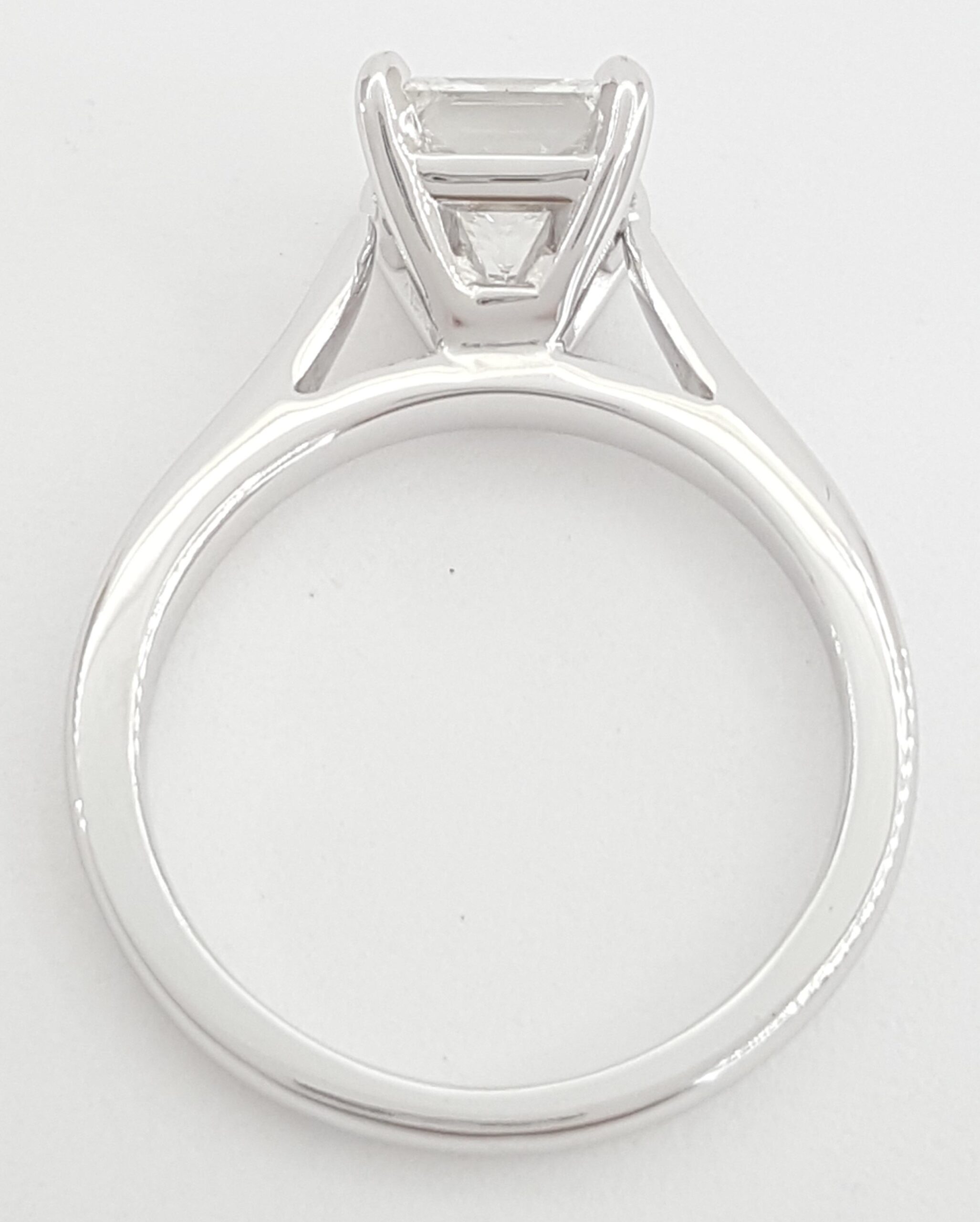 Princess Cut Diamond Solitaire Engagement Ring 1.31 ct 14K White Gold Rtl $13.5