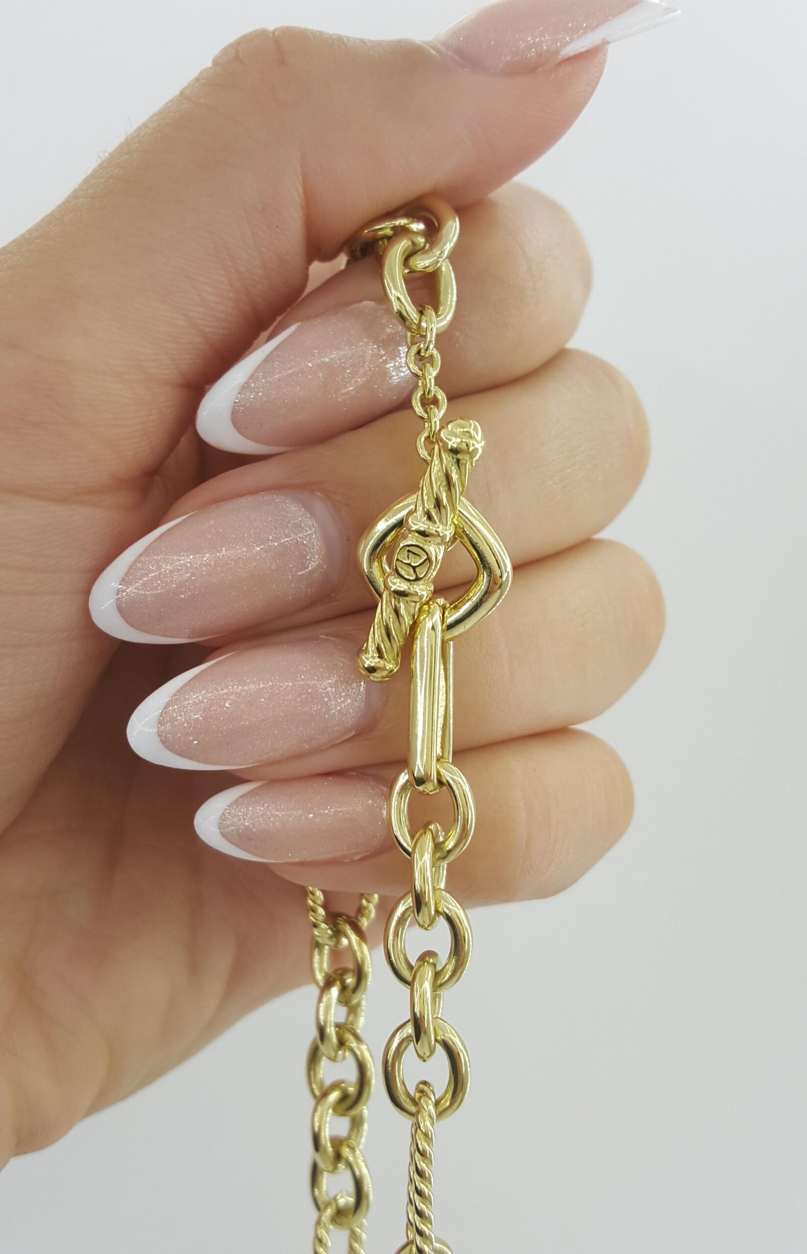 David Yurman Figaro Toggle Link Necklace 18k Yellow Gold 16" 50 Grams